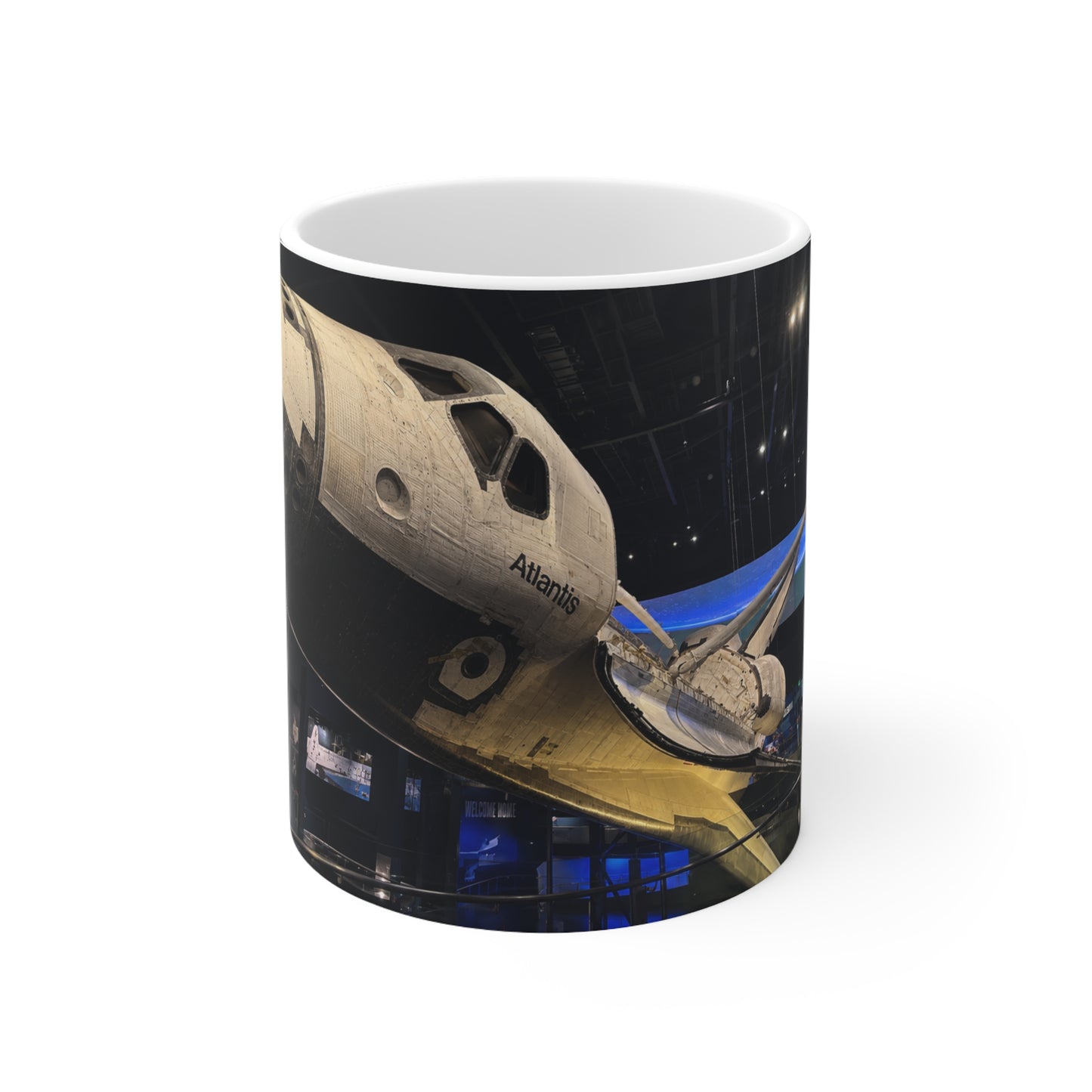 Space Shuttle Atlantis Photo Coffee Mug — NASA Spacecraft Souvenir Ceramic Cup (11oz/15oz)