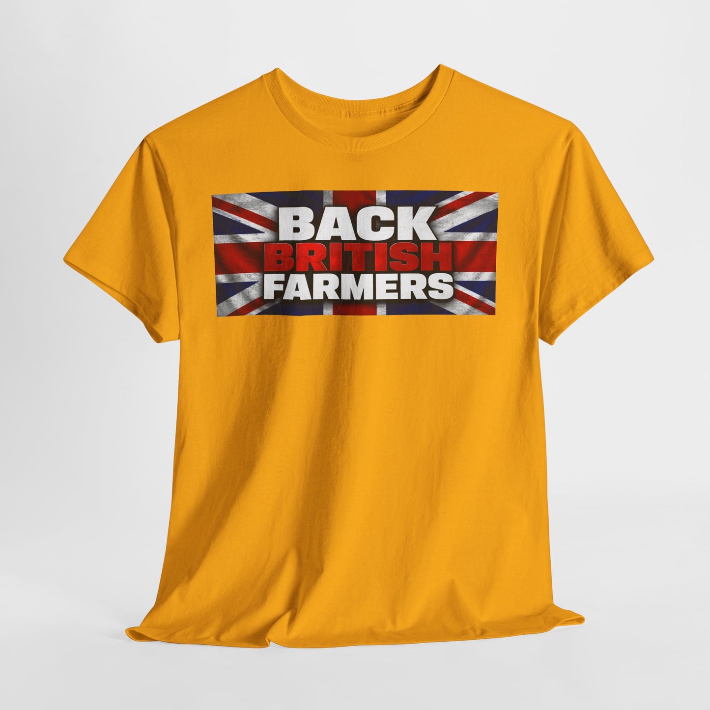 Back British Farmers T-Shirt — Union Jack Support Tee for UK Farmers
