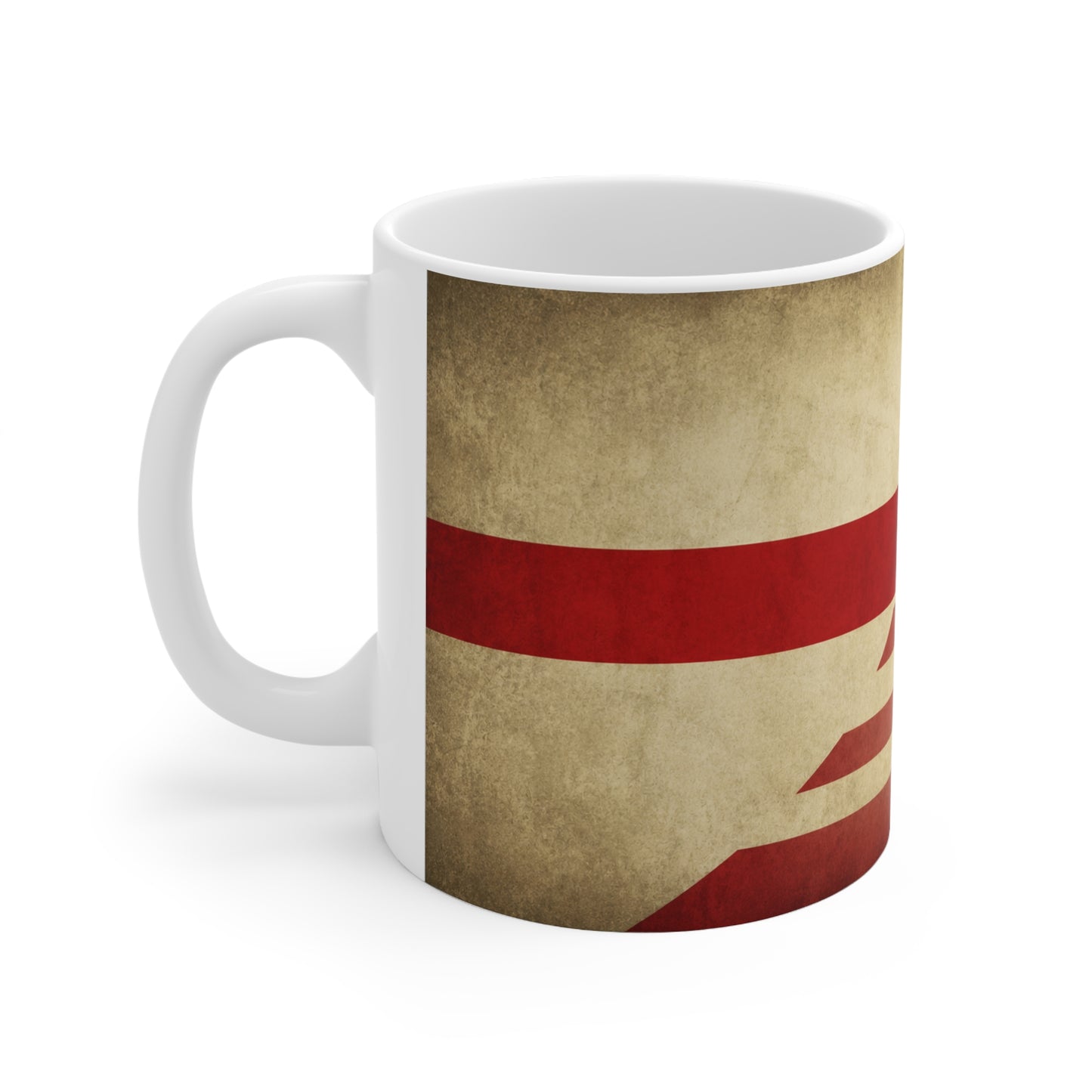 Vintage England & USA Flag Coffee Mug — Retro American Flag Ceramic Coffee Cup (11oz, 15oz)