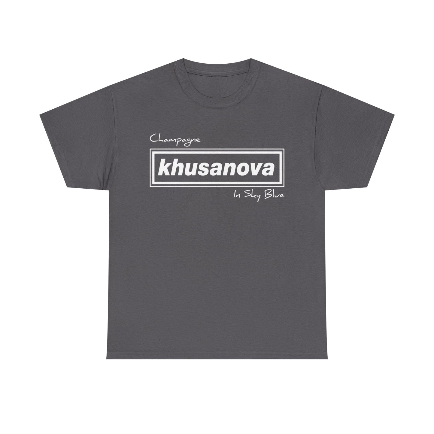 Khusanova Logo T-Shirt — Minimal Black Graphic Tee