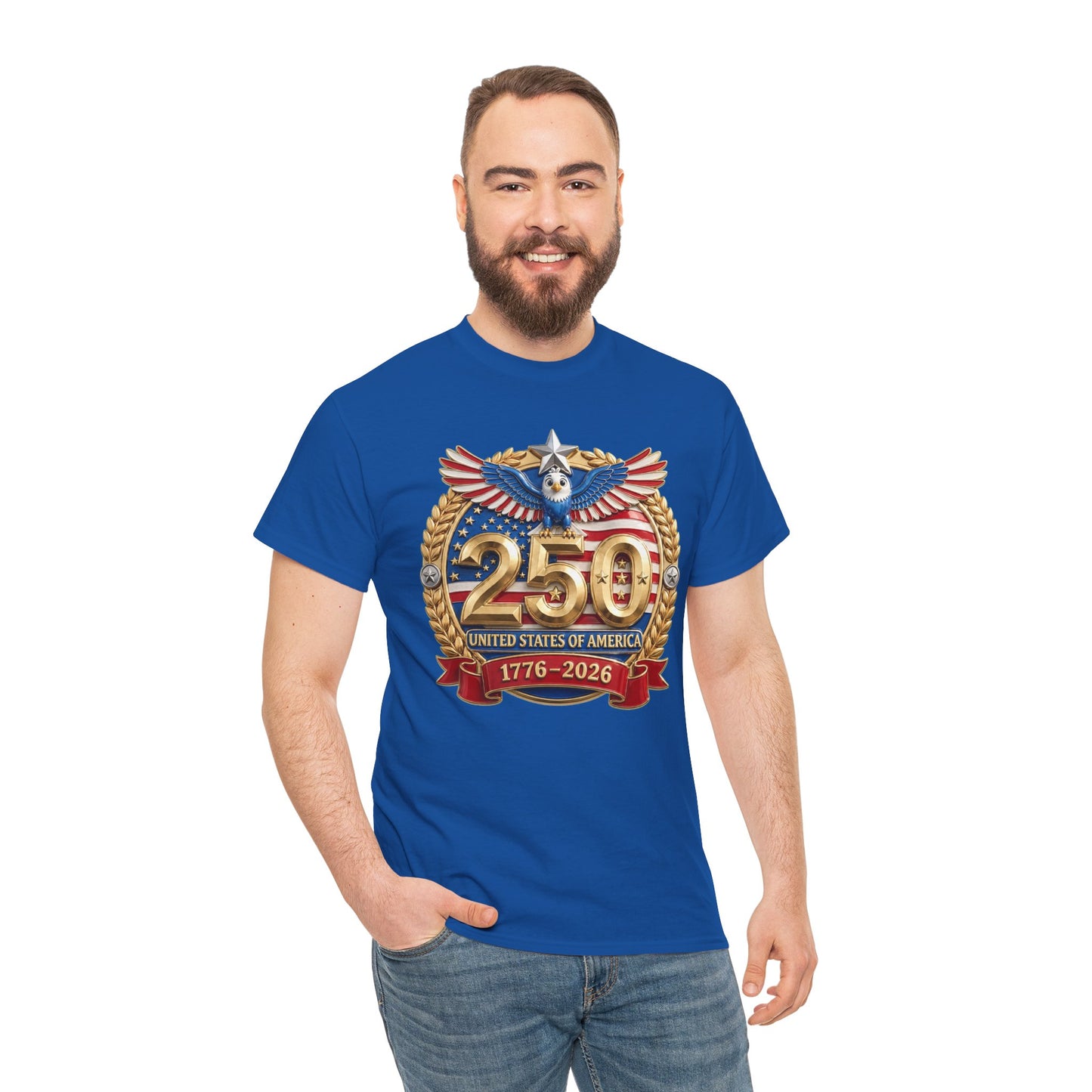 250th USA Anniversary T-Shirt – 1776–2026 Patriotic Eagle Emblem Tee