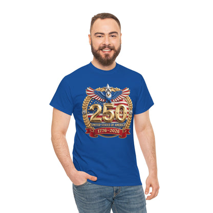 250th USA Anniversary T-Shirt – 1776–2026 Patriotic Eagle Emblem Tee