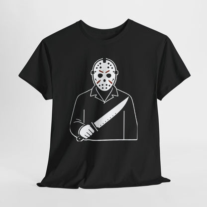 Hockey Mask Killer Tee — Retro Jason Voorhees Horror T-Shirt