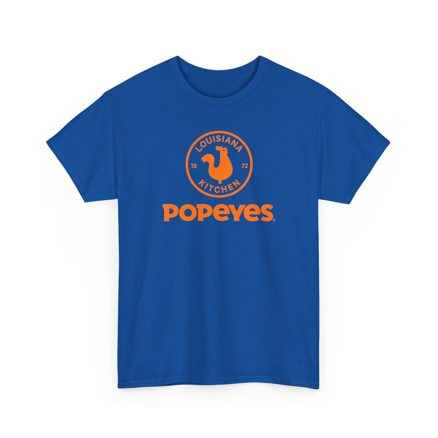 Popeyes Logo T-Shirt — Vintage Orange Louisiana Kitchen Tee