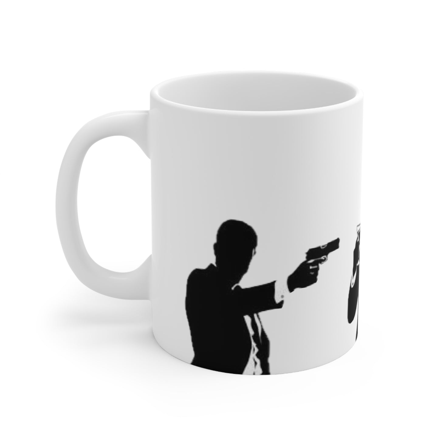 Spy Silhouette Ceramic Coffee Mug – James Bond Martini & Gun Design (11oz, 15oz)