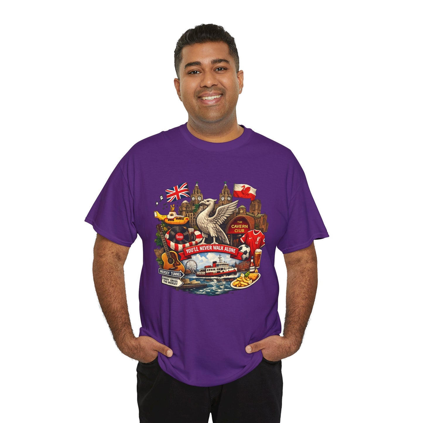 Liverpool Landmarks & You'll Never Walk Alone T-Shirt