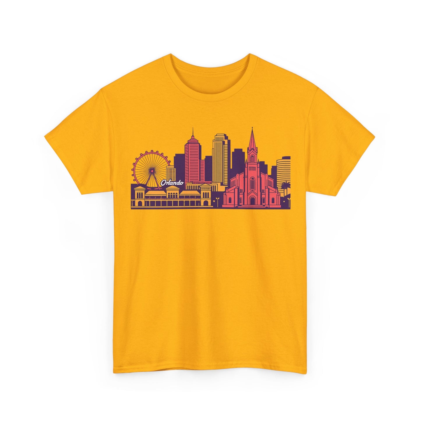 Orlando City Skyline T-Shirt — Colorful Urban Landmark Graphic Tee