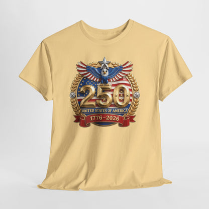 250th USA Anniversary T-Shirt – 1776–2026 Patriotic Eagle Emblem Tee