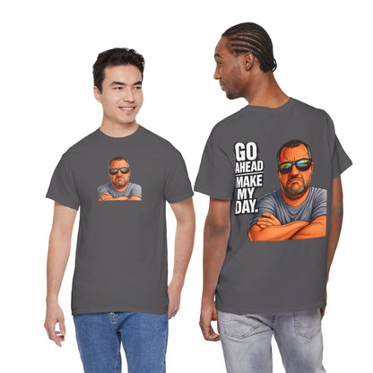 Go Ahead Make My Day T-Shirt — Sunglasses Guy Graphic Tee