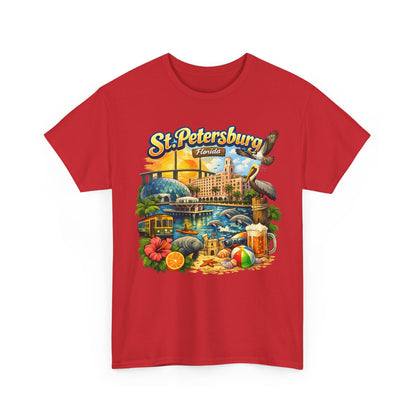 St. Petersburg Florida Retro Beach Scene T-Shirt
