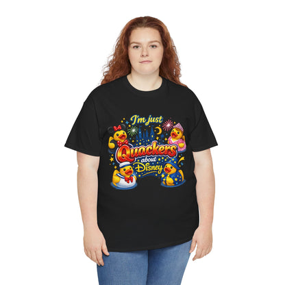 Quackers About Disney Rubber Duck Tee — "I'm Just Quackers About Disney" Graphic T-Shirt