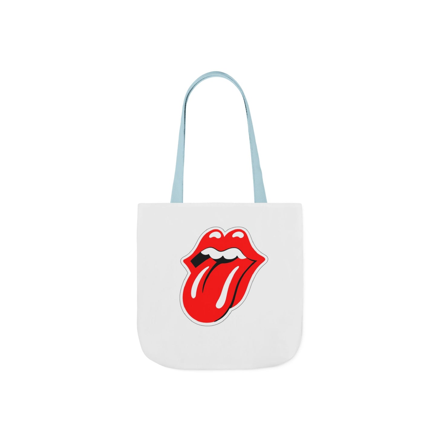Rock & Roll Tongue Canvas Tote Bag — Retro Lip Graphic