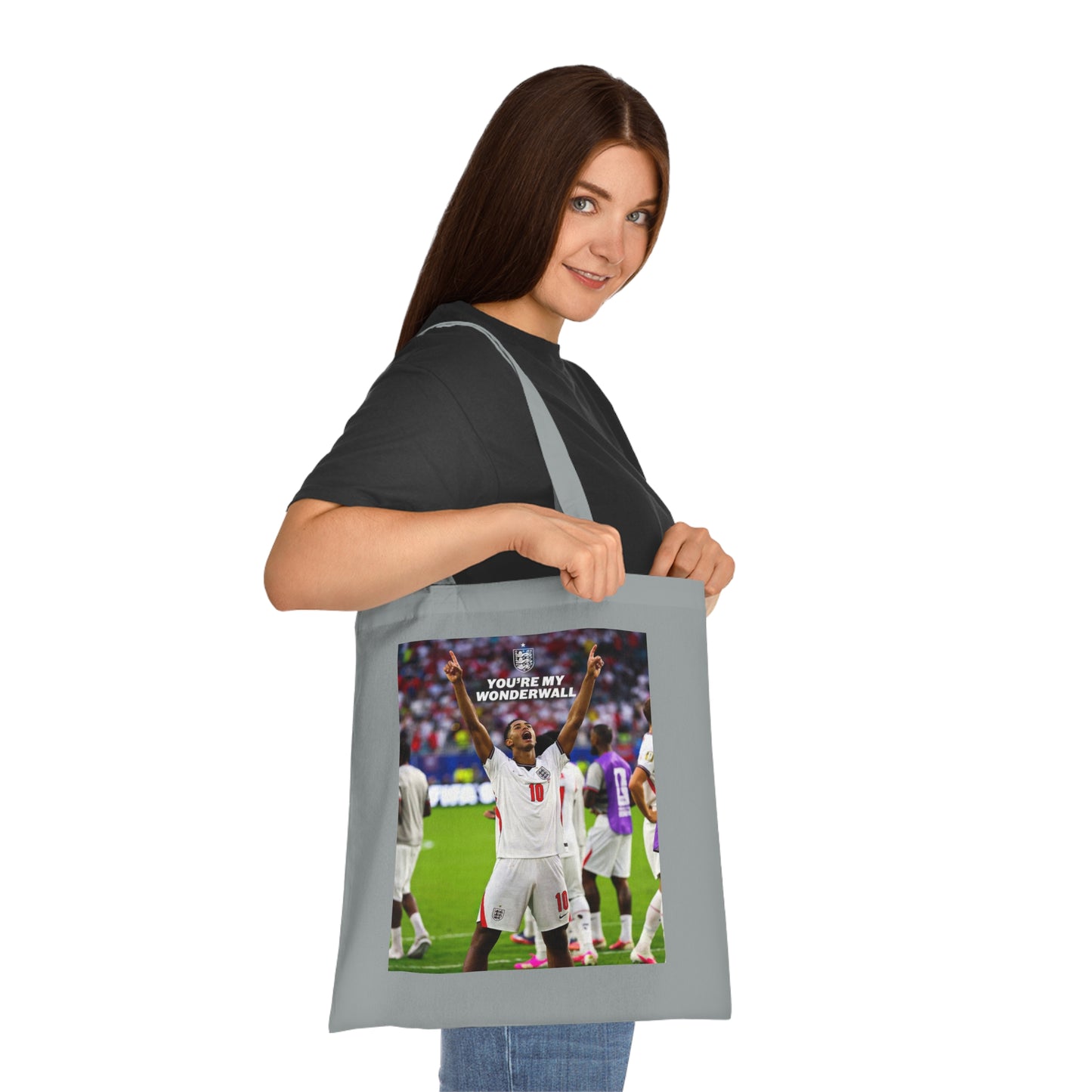 Jude Bellingham England Celebration Cotton Tote — "You're My Wonderwall" Stadium Photo Bag