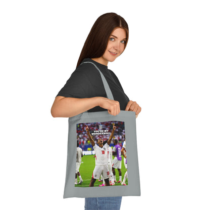 Jude Bellingham England Celebration Cotton Tote — "You're My Wonderwall" Stadium Photo Bag