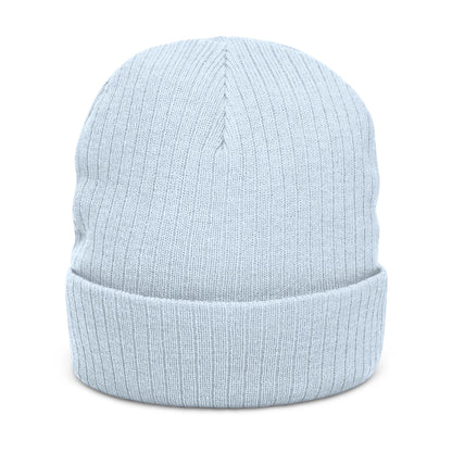 United Embroidered Ribbed Beanie — Cozy Knit Winter Hat