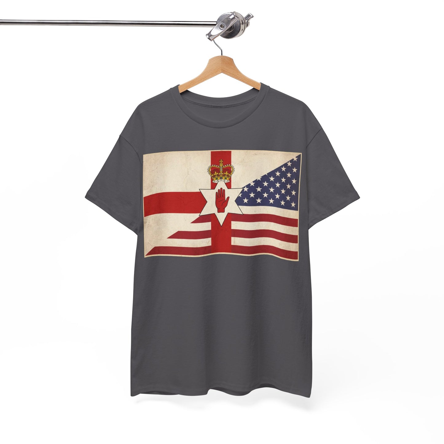 Northern Ireland + American Flag Tee — Vintage Graphic Shirt