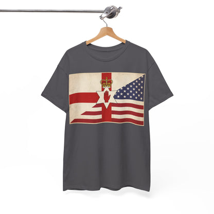 Northern Ireland + American Flag Tee — Vintage Graphic Shirt