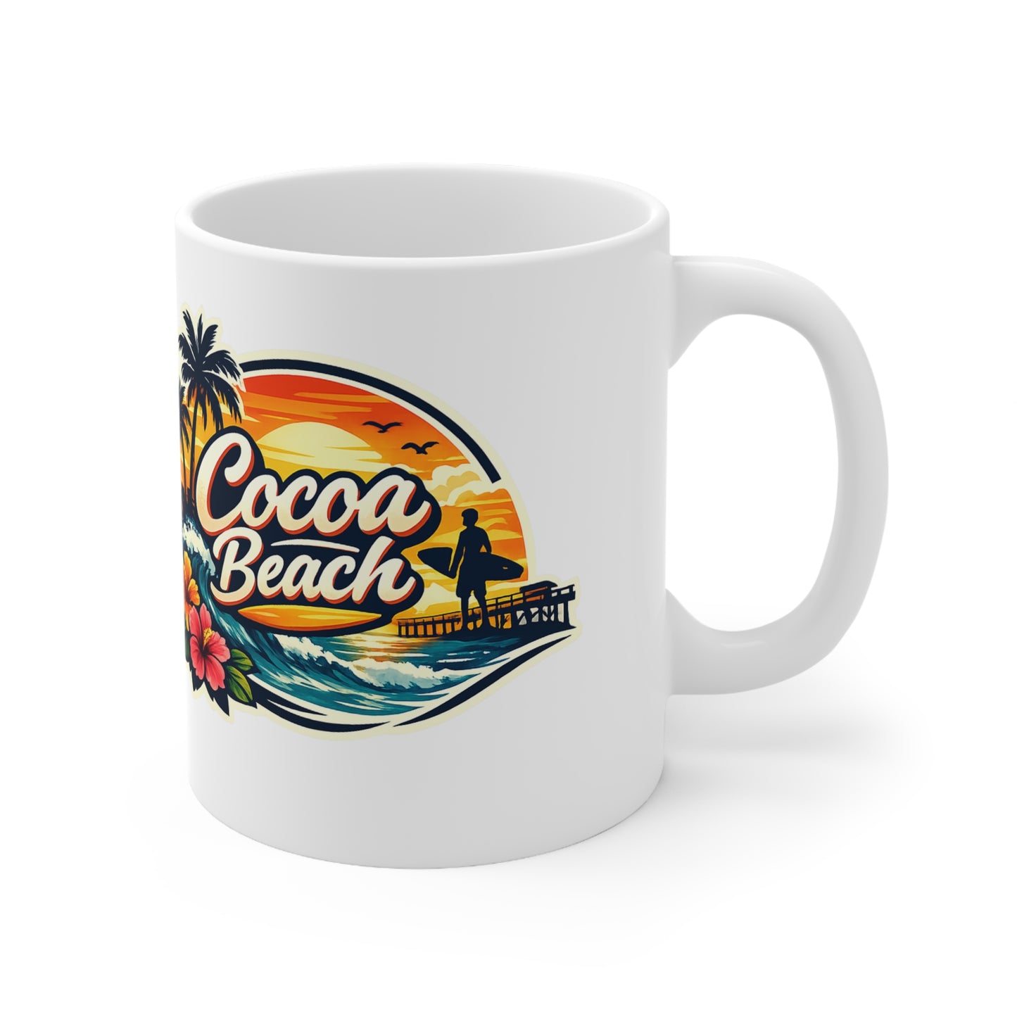 Cocoa Beach Ceramic Coffee Cups, 11oz, 15oz