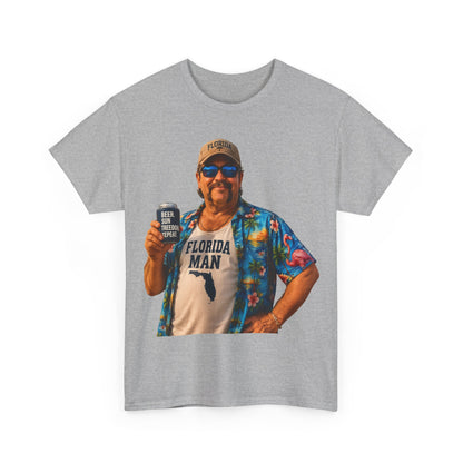 Florida Man Graphic Tee — Funny Vacation Shirt with Hawaiian Shirt Design