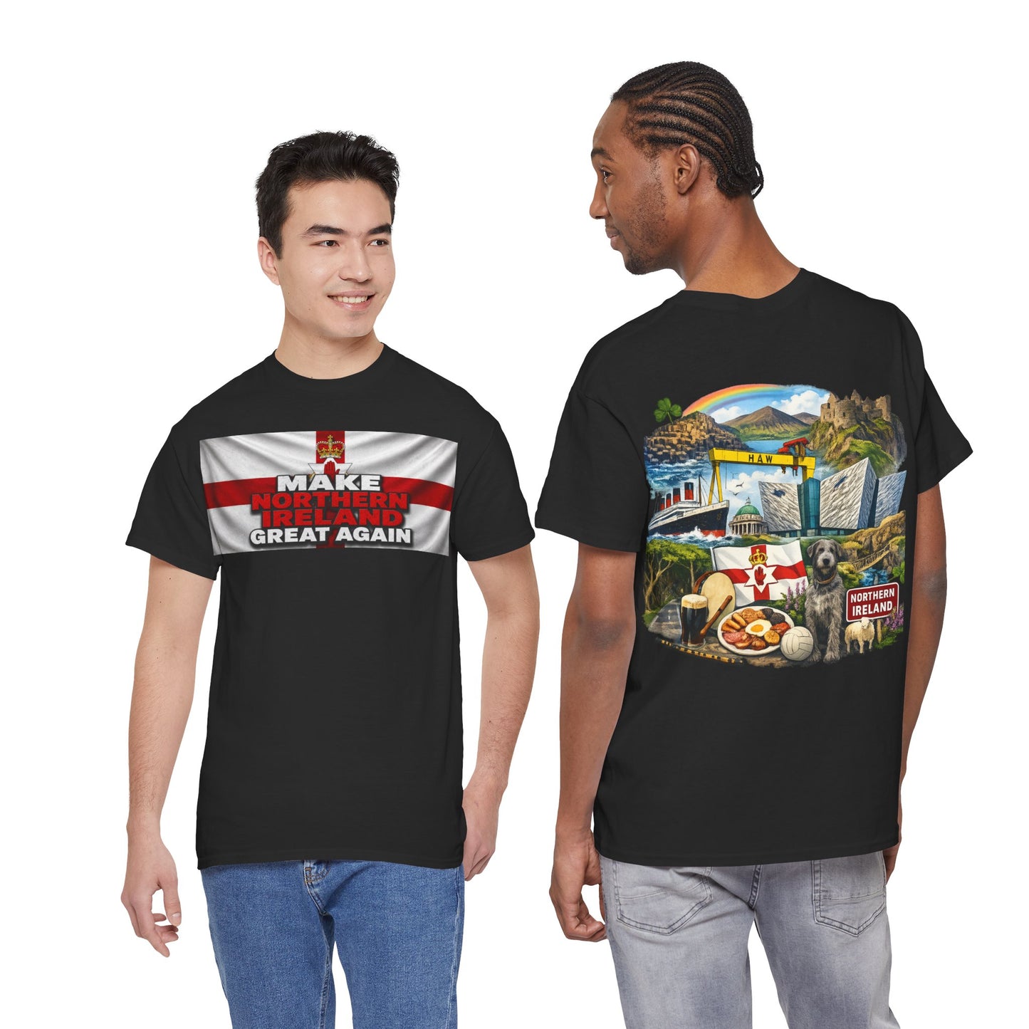 Northern Ireland Collage Tee — "Make Northern Ireland Great Again" Graphic T-Shirt