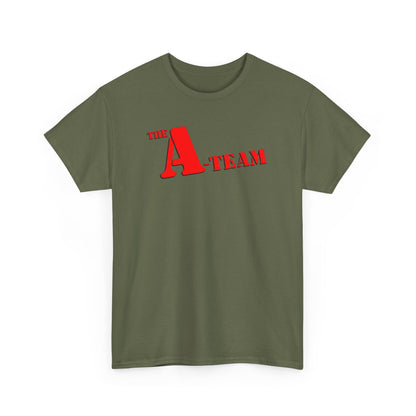 A-Team Graphic Tee — Retro Red Logo Vintage Crew T-Shirt