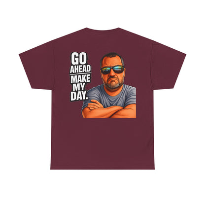 Go Ahead Make My Day T-Shirt — Sunglasses Guy Graphic Tee