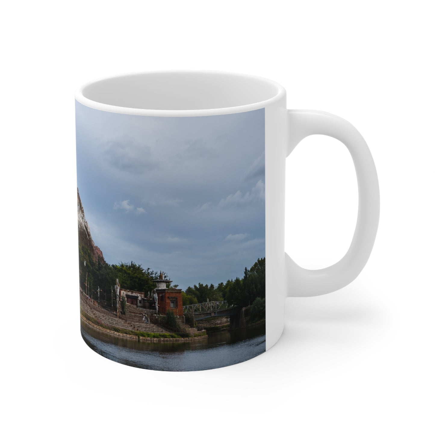 Everest Ride at Animal Kingdom Ceramic Coffee Mug — Scenic Snow-Capped Peak, 11oz & 15oz