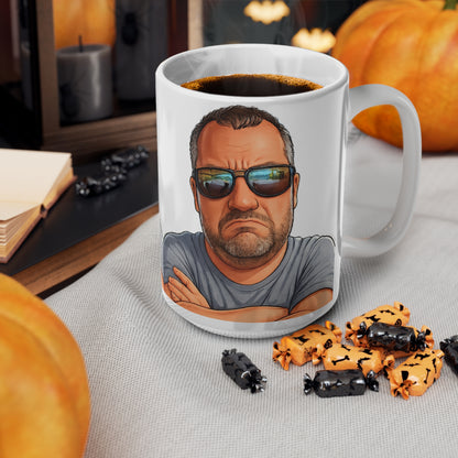 Grumpy Man Ceramic Coffee Cups, 11oz, 15oz
