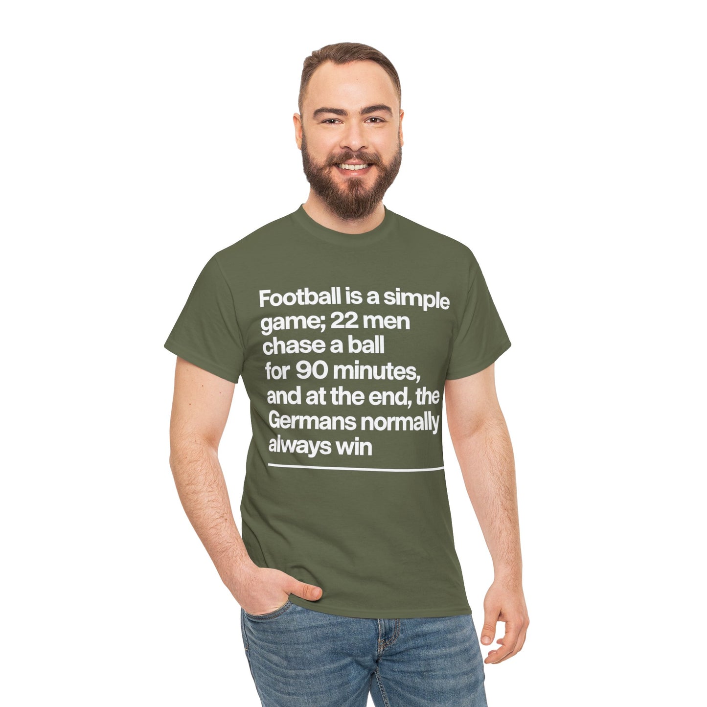 Funny Quote T-Shirt — 'Football is a simple game...' Graphic Tee