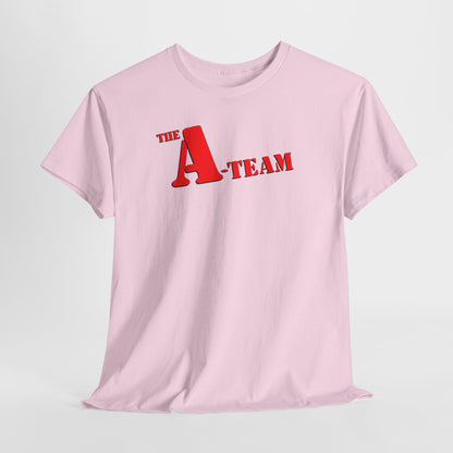 A-Team Graphic Tee — Retro Red Logo Vintage Crew T-Shirt