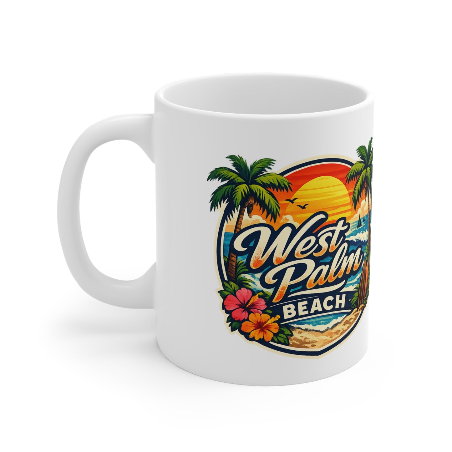 West Palm Beach Ceramic Coffee Cups, 11oz, 15oz