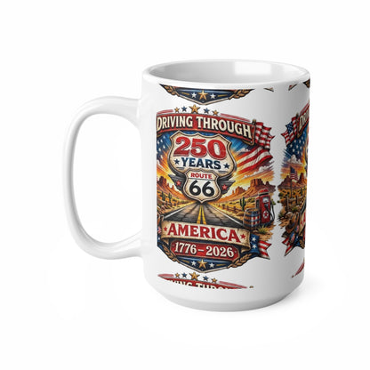 Route 66 250 Years America Mug – 1776-2026 Commemorative Ceramic Coffee Cup (11oz/15oz)