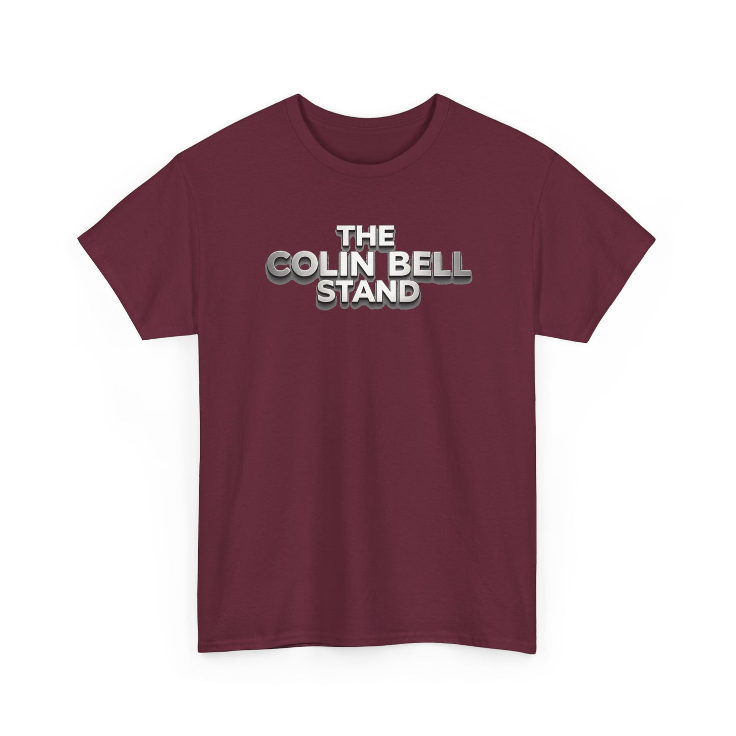 T-Shirt — “The Colin Bell Stand” Retro Chrome Text Tee