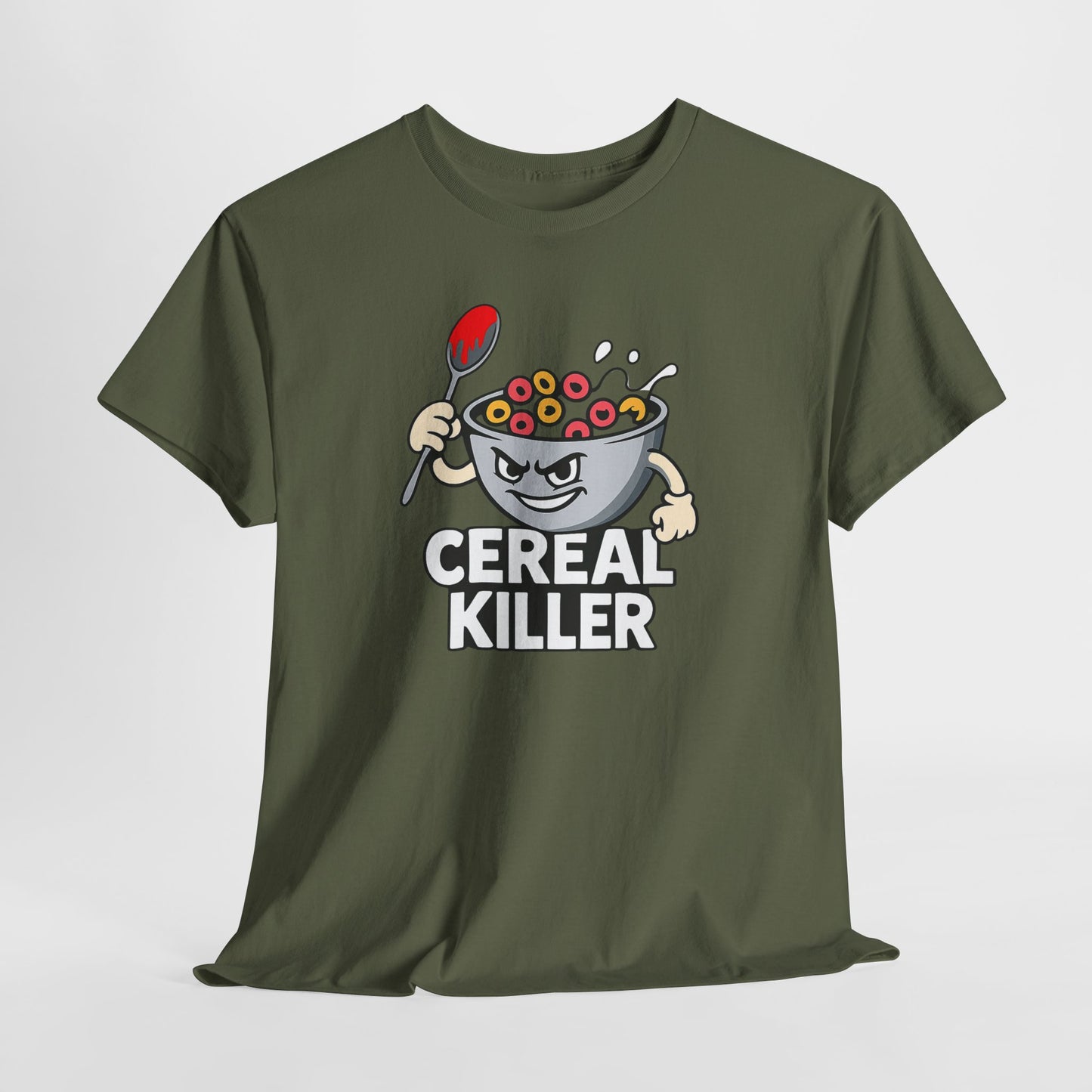 Cereal Killer Graphic Tee — Funny Breakfast Cartoon T‑Shirt