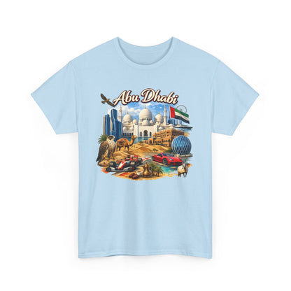 Abu Dhabi Landmark Collage T-Shirt — UAE Travel Souvenir Tee