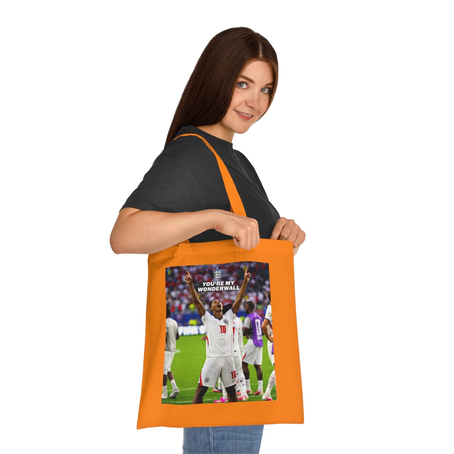 Jude Bellingham England Celebration Cotton Tote — "You're My Wonderwall" Stadium Photo Bag