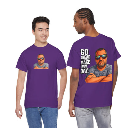 Go Ahead Make My Day T-Shirt — Sunglasses Guy Graphic Tee