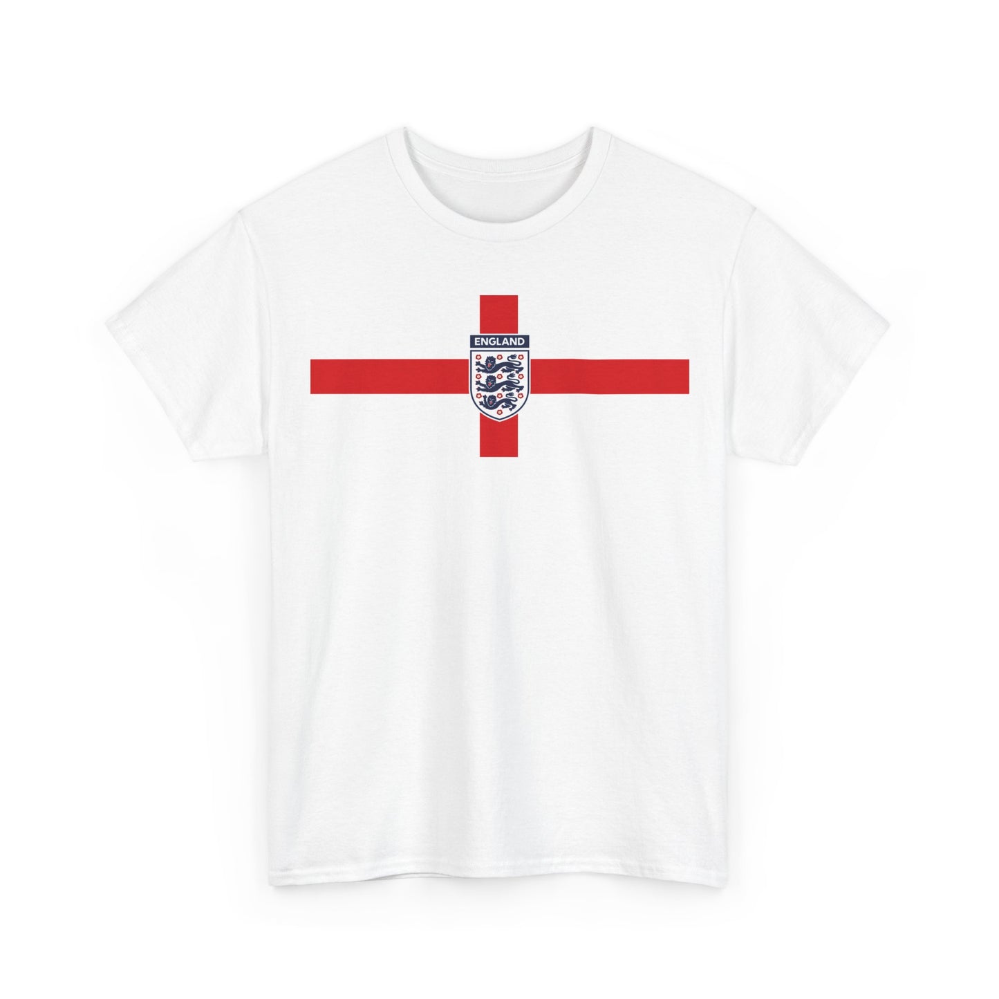 England St George Cross T-Shirt with Three Lions Crest
