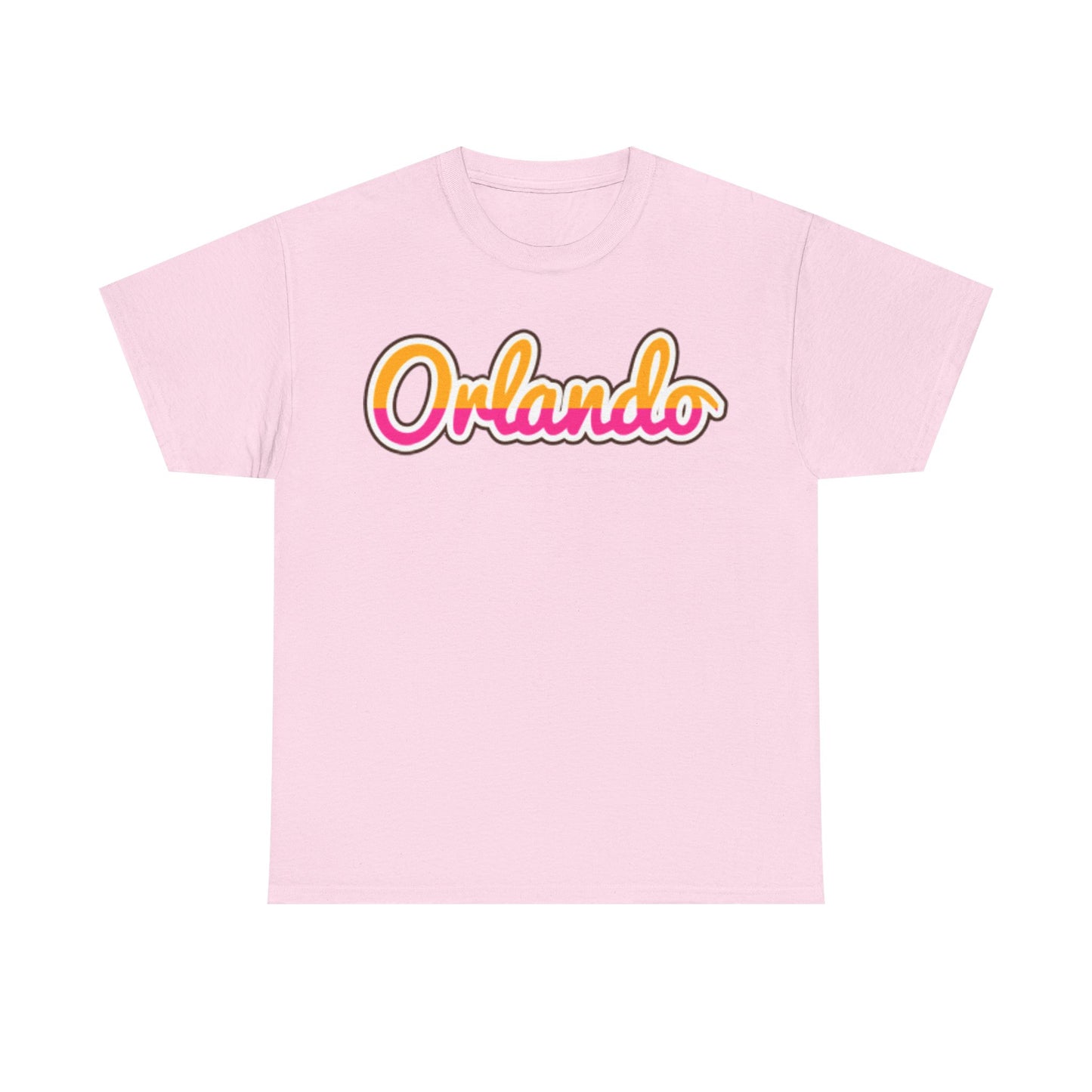 Orlando Retro Script Tee — Vintage Sunset City Souvenir Shirt