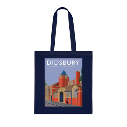 Elm Grove Didsbury C of E Primary School Vintage Travel Tote — Retro Illustrated Cotton Shopper Bag