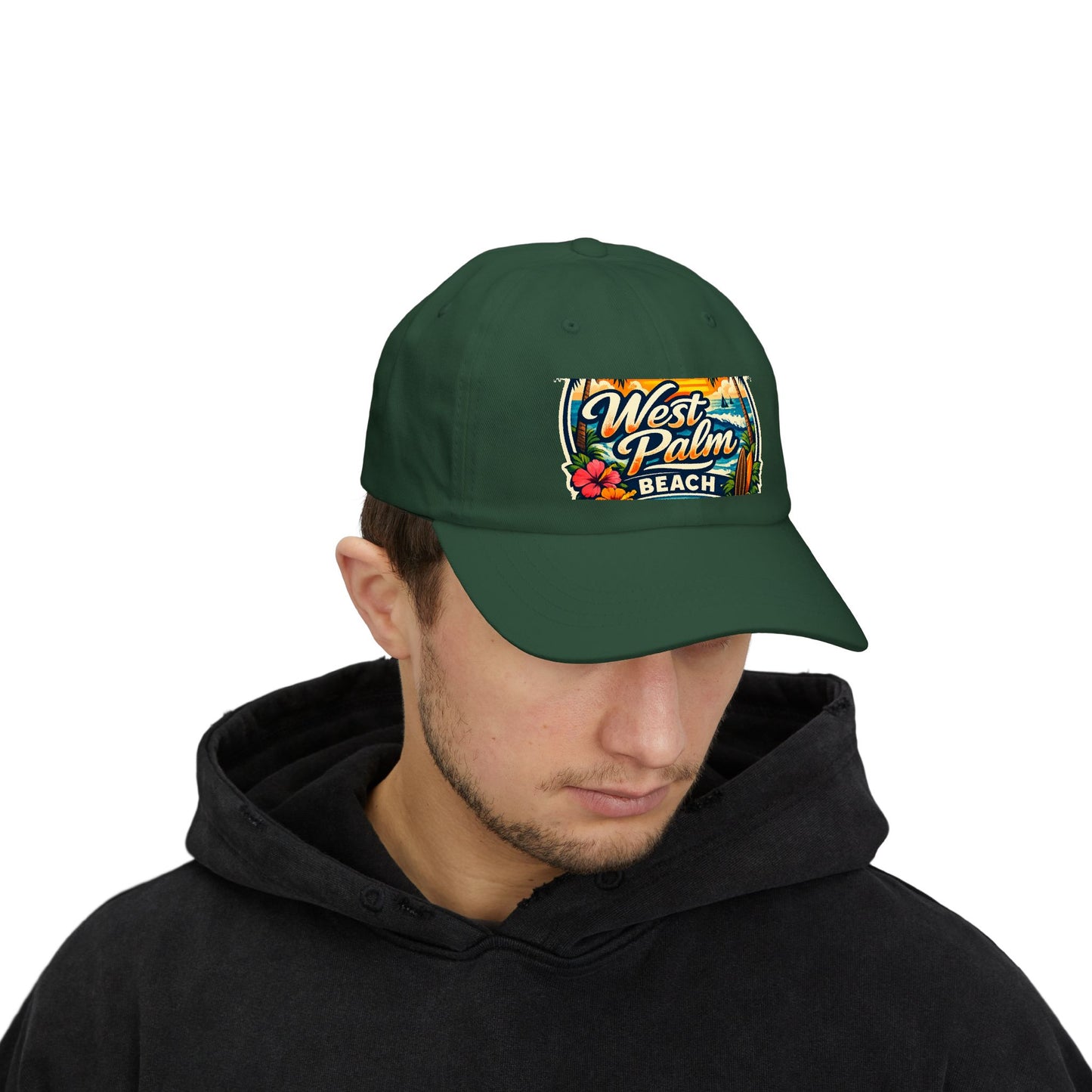 West Palm Beach Dad Cap — Vintage Surfboard Floral Beach Hat