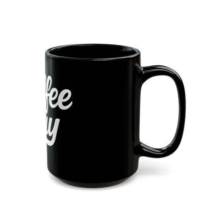 Coffee Guy Mug — Black Ceramic Coffee Cup for Men, Bold Retro Script Design (11oz & 15oz)