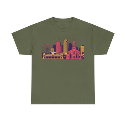 Orlando City Skyline T-Shirt — Colorful Urban Landmark Graphic Tee