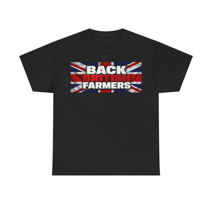Back British Farmers T-Shirt — Union Jack Support Tee for UK Farmers