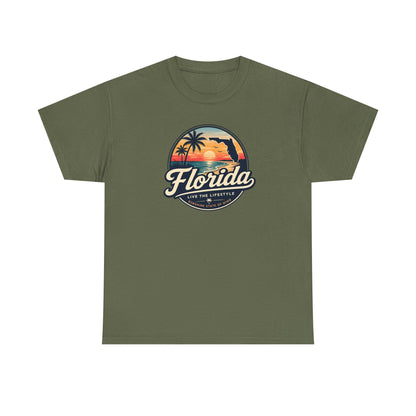 Florida Sunset Tee — Vintage Palm Beach Graphic T-Shirt