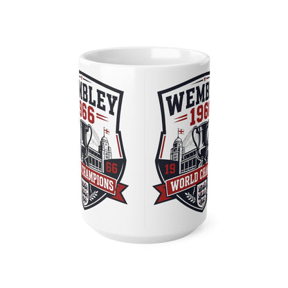 England Wembley 1966 World Champions Ceramic Coffee Mug — Football Vintage Trophy Design (11oz/15oz)
