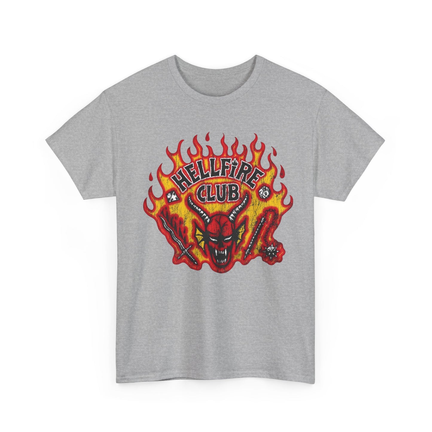 T-Shirt — "Hellfire Club" Fiery Devil Graphic Tee