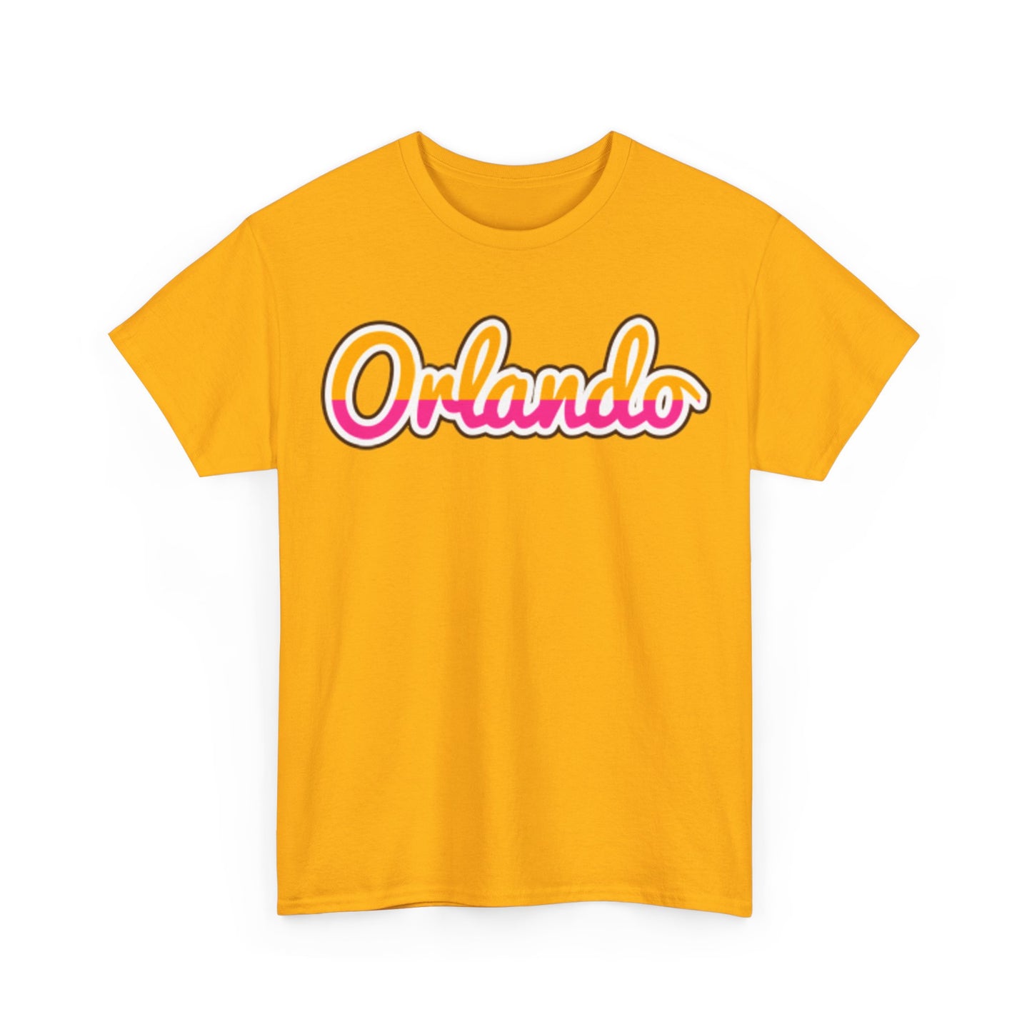 Orlando Retro Script Tee — Vintage Sunset City Souvenir Shirt