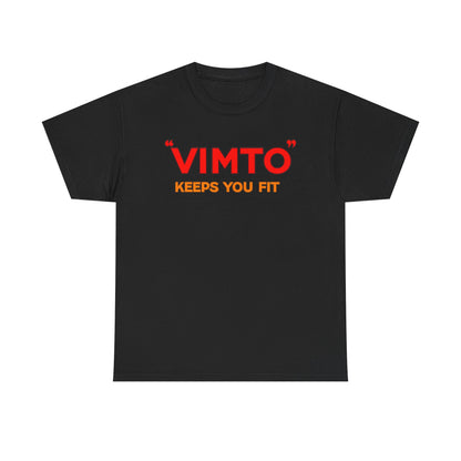 VIMTO "Keeps You Fit" Graphic Tee — Retro Beverage Logo T-Shirt