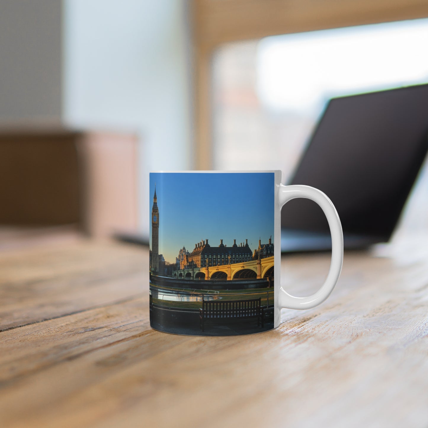 London Sunset Panorama Mug – Big Ben & Thames Ceramic Coffee Cup (11oz, 15oz)